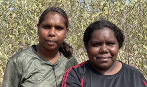 Sarah and Cecily at the retreat.
